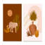 «Tropical Boho Wildlife Decor III», ensemble de 2 impressions-671058290-671058293