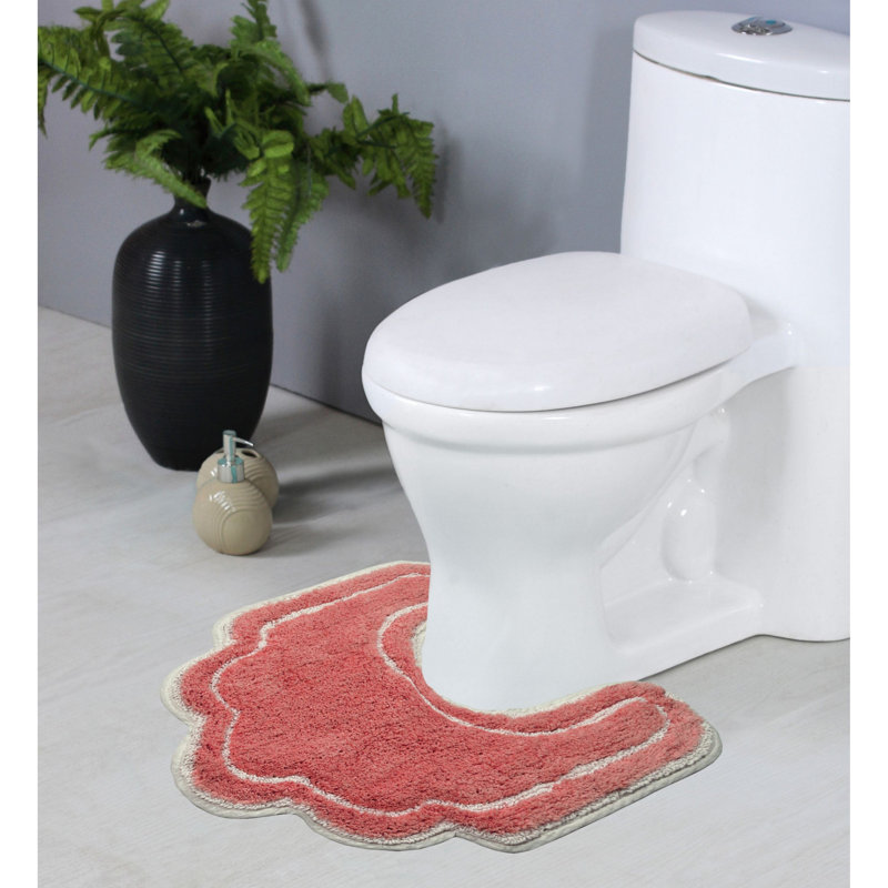 Tapis pour salle de bain Dobrinka, Corail, 20 po x 20 po (contour)
