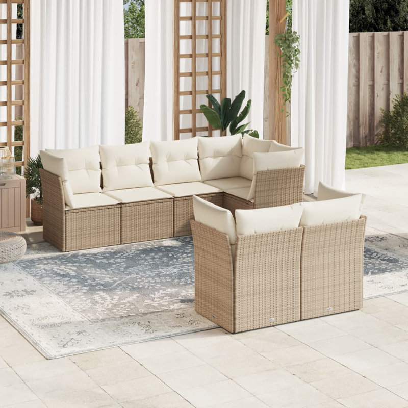 Ensemble de canapé de jardin 7 pièces Vidaxl