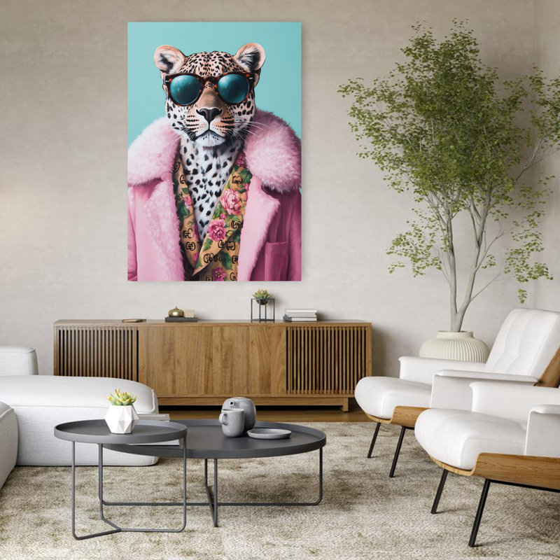 Cool Cat I, art contemporain, H 48 po x l 32 po