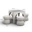 Table de jeu en chenille Tomlin Cream Performance-269026256