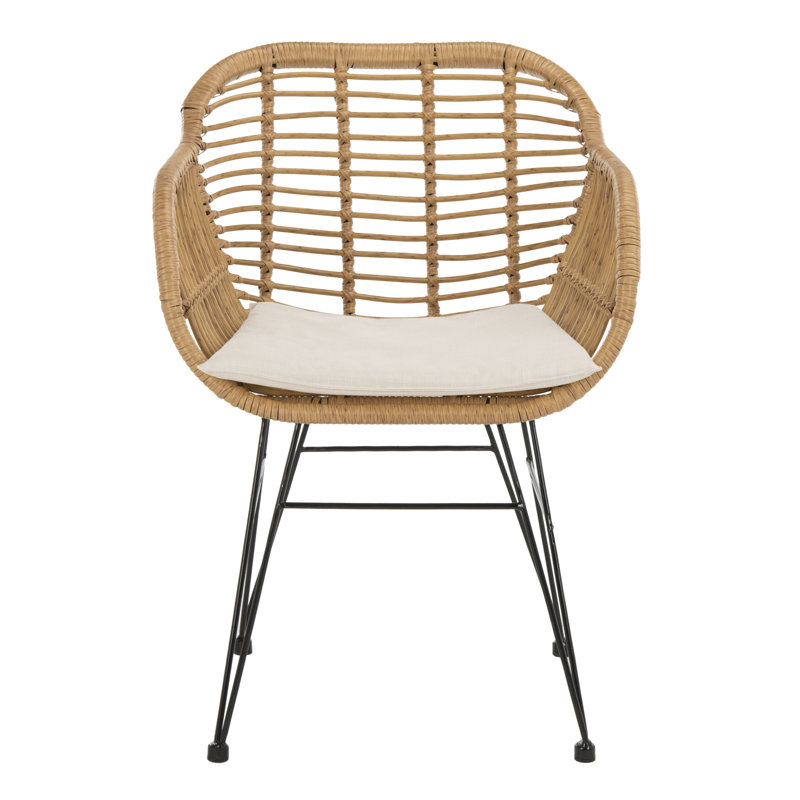 Fuze Wicker 2 - Person Patio Conversation Sets with Cushions, Beige