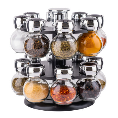 Freestanding Spice Jar & Rack Set