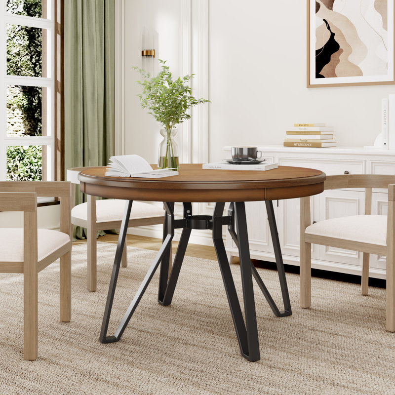 Table de salle à manger Nermira, Brun cendré, H 36 po x L 46,85 po x l 46,85 po