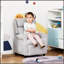Fauteuil inclinable pour enfant avec inclinaison réglable, repose-pieds et poches latérales QABA-791255409