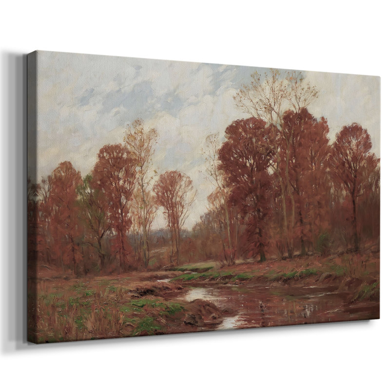 Paysage rétro - Cccxxxiv, H 13 po x l 19 po x P 1,5 po, Toile tendue