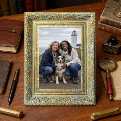 Cadre photo ligne antique 1PC 11 "x 14" avec fixation murale ou table