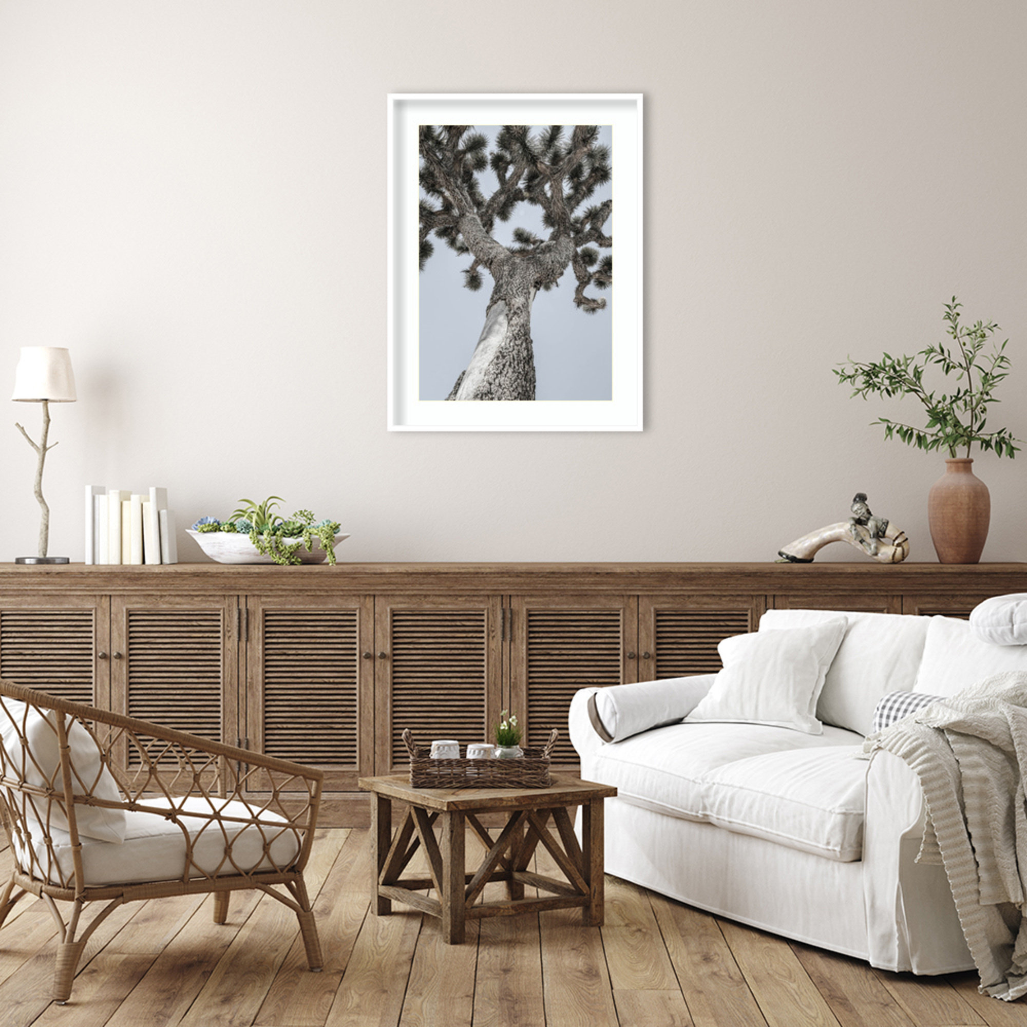 Joshua by Shot by Clint Wood Framed Wall Art Print, 41" H x 31" W, White 