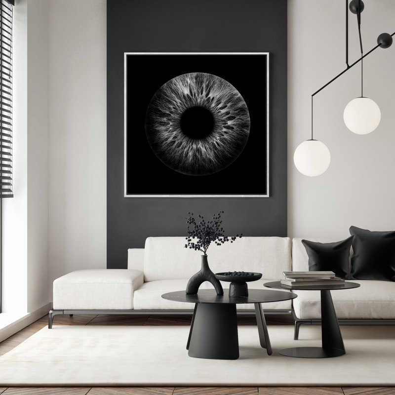 Art mural encadré abstrait rétro antique classique pour chambre à coucher, H 16 po x l 16 po, Blanc