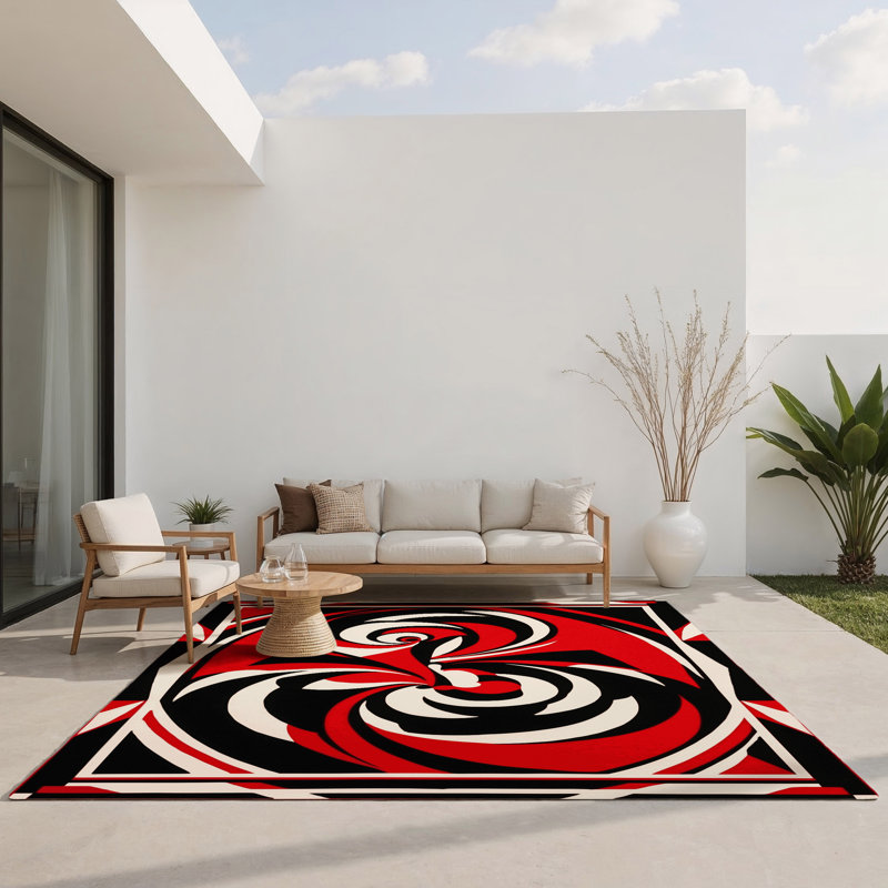 Ember Pulse Indoor And Outdoor Area Rug, Rectangle 4' x 6'