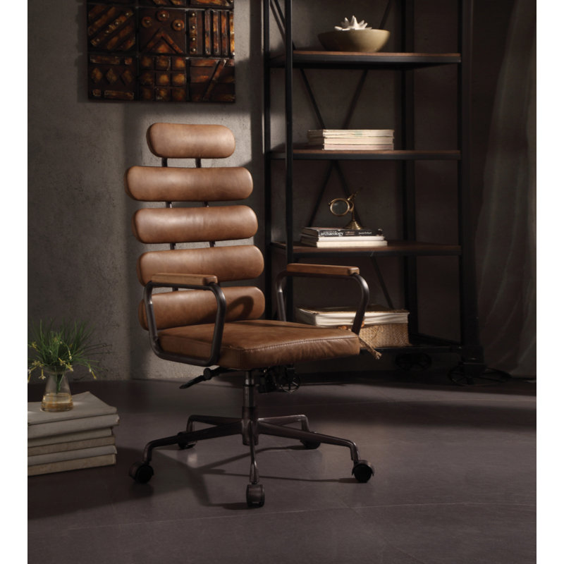Fauteuil de conférence en cuir véritable Brixham, Brun