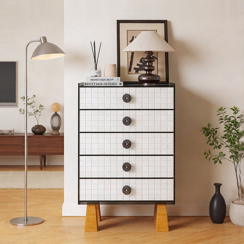 Armoire d'entrée Mid-Century, Noir