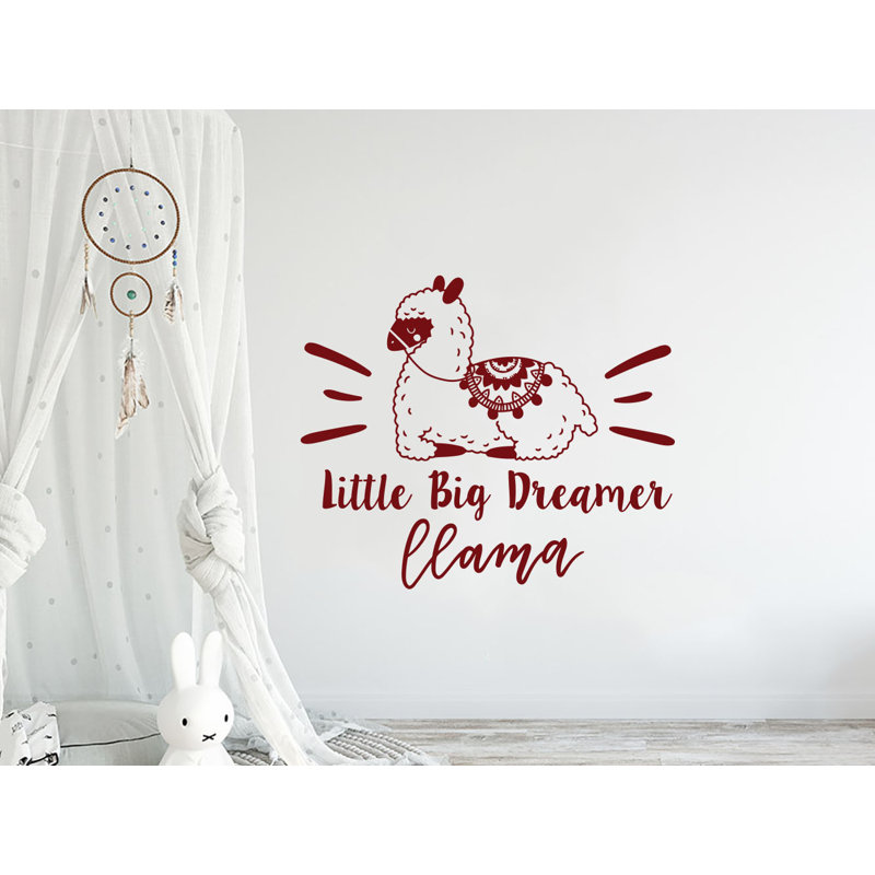 Adhésif décoratif llama de chambre de bébé little big rêver, Bourgogne