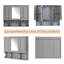 Armoire à pharmacie murale 35 po x 28 po, armoire de salle de bain moderne avec miroir, armoire à miroir avec tablettes ouvertes 
