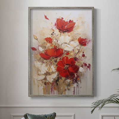 Reproduction encadrée FLORAL Series CCCCXVII - bois massif