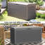 Coffre de terrasse en polypropylène (PP) résistant à l'eau 100 gallons avec coussin Modern Depo-86922900