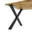 Lamia Oak Solid Wood Top Metal Base Dining Table-307011320-307011333