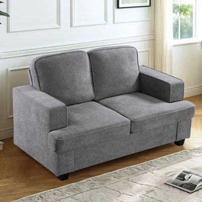 Modern Velvet Loveseat, Comfortable 2 Seater Couch With Deep Seating And High-Density Foam, Loose Back Cushions, Wide Arms, Living Room Furniture For Home, Apartment