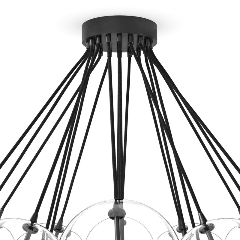 Cloud 19 - Light Chandelier, Matte Black
