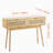 Rattan Console Table with 2 Storage Drawers Rattan Sliding Door