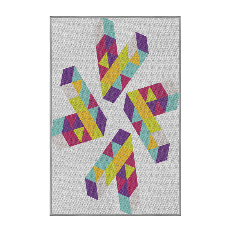 Tapis gris Kirksey, Rectangle 5 pi x 7 pi