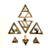 8 Piece Triangle Spruce Accent Shelf