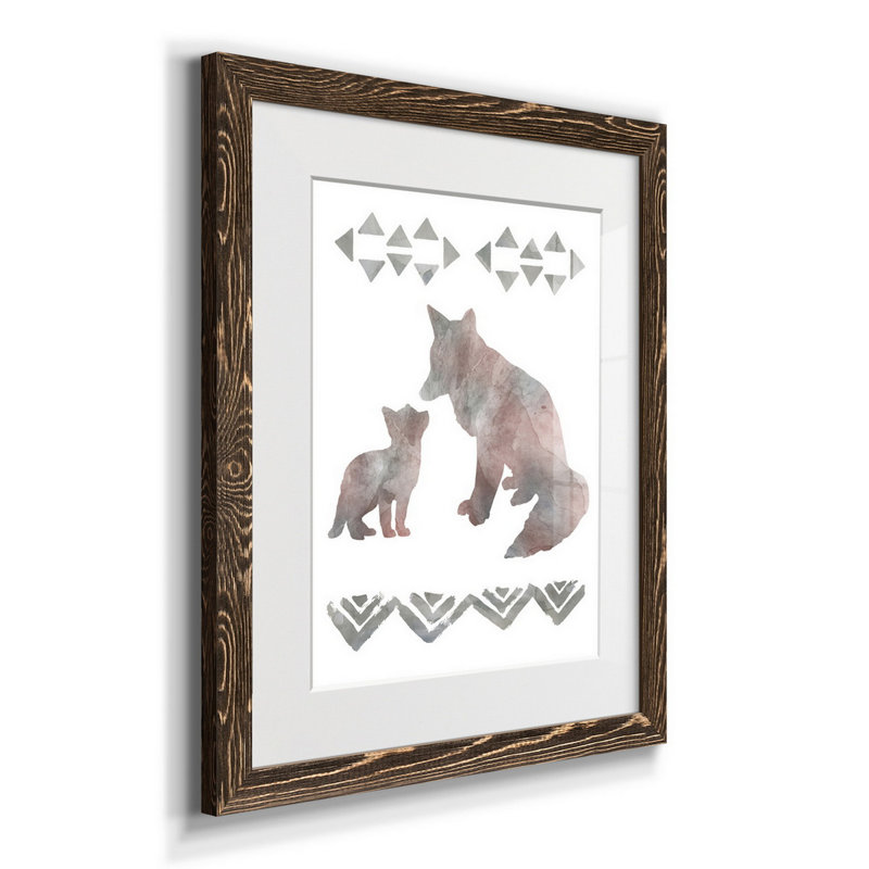 Little Lady Den Foxes - Reproduction d'art sur papier encadrée, H 20 po x l 17 po x P 1 po, Noyer