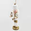 Ornements de casse-noisette 5 po - ensemble de 9 - blanc / or