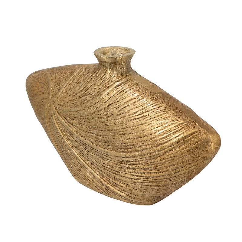 Vase en aluminium 16 po x 4,5 po x 8,8 po