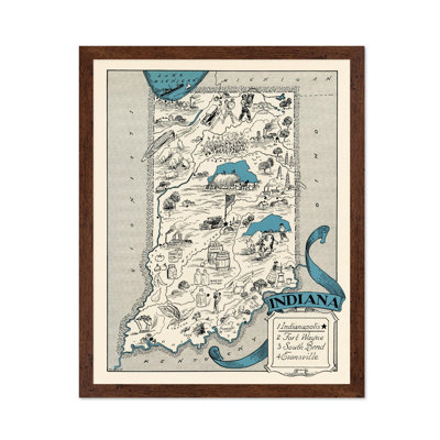 Carte illustrée de l'Indiana