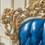 Chaise de salon de style européen sculptée.