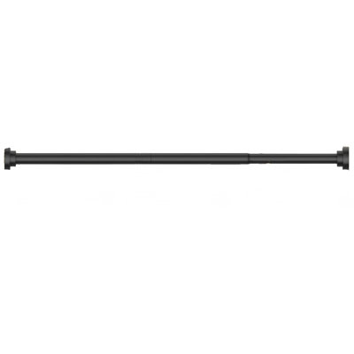 Shower Curtain Rod 31-80 in Adjustable Curtain Rod No Drilling Black Tension Shower Rod Stainless Steel for Bathroom Room Divider