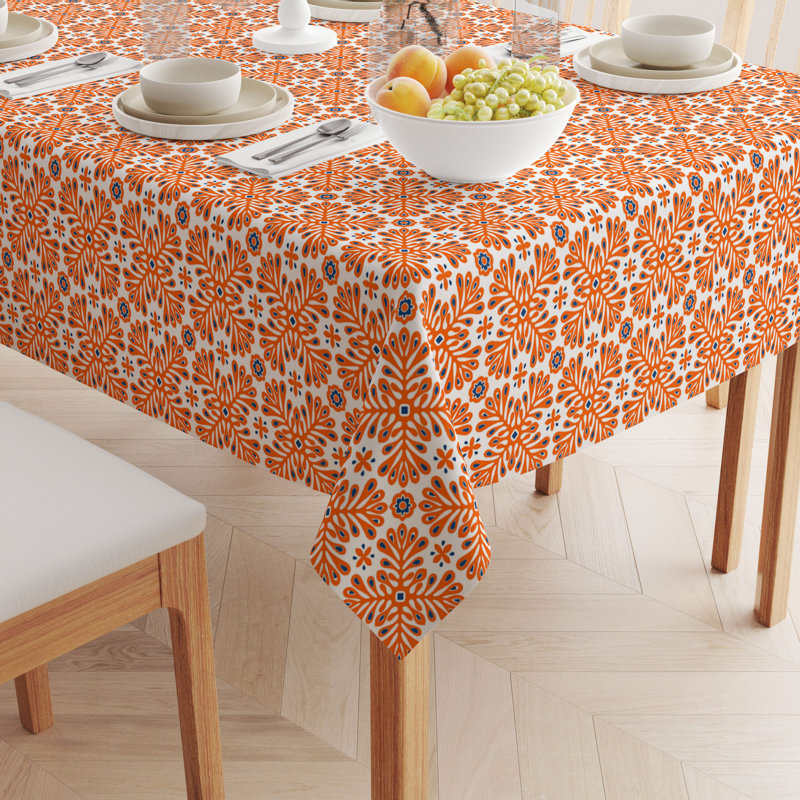 Rectangular Tablecloth, 100% Cotton, Floral 167, 104" x 60"