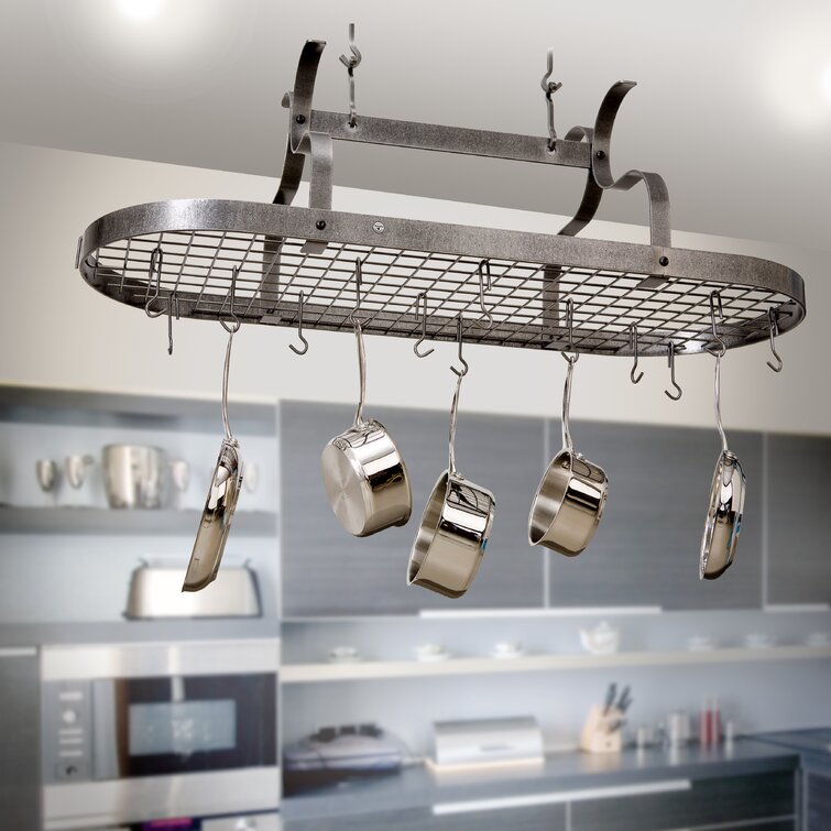 Enclume Carnival Steel Handcrafted Rectangle Hanging Pot Rack & Reviews