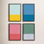 Color Studies by Romina Gadler - 4 Piece Single Structure Frame Print Wall Art Set-1324160599-1324160595