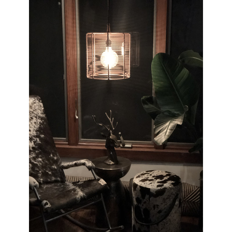 Luminaire suspendu tambour 1 lumières unique
