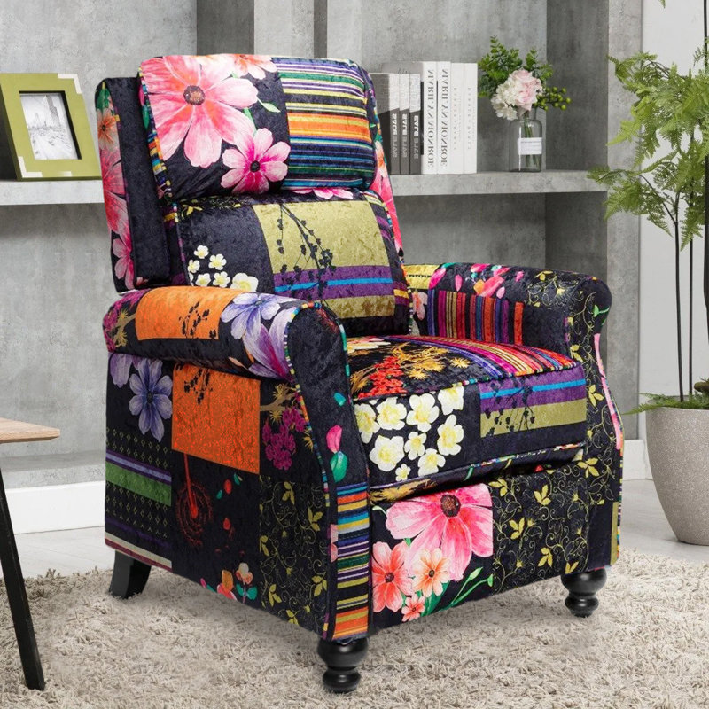Mary Rowena Manual Recliner, Black