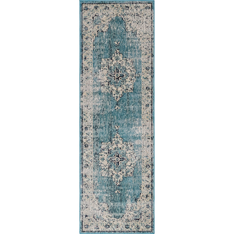 Tapis oriental oriental tissé à la machine, Tapis de couloir 2 pi 2 po x 6 pi