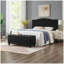 Upholstered tufted button storage bench ,Faux leather entry bench with spindle wooden legs, Bed bench- Black