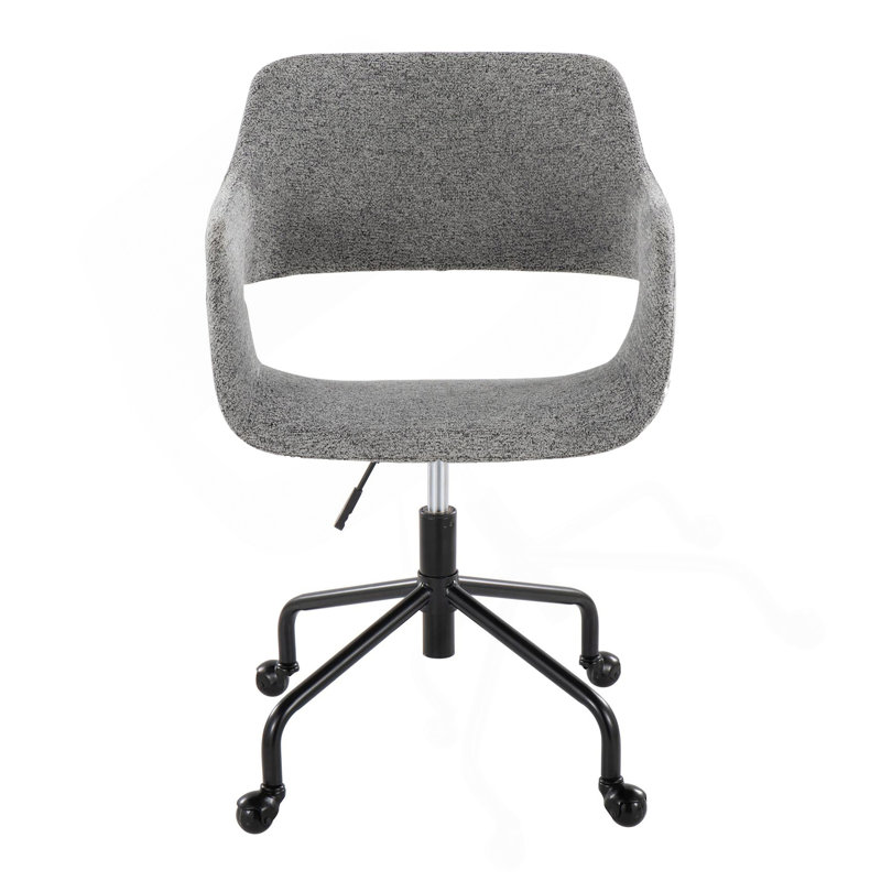 Chaise de bureau Margarit, Gris, Brun