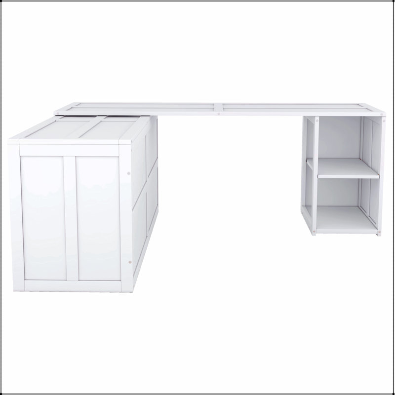 Murphy Bed with Rotable Desk Light and elegant: the perfect combination of function and aesthetics, White