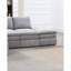 Fauteuil de salon sans accoudoirs, tissu en suède, dossier moderne à trois couches en suède moderne, coussin, poids de 42 lb