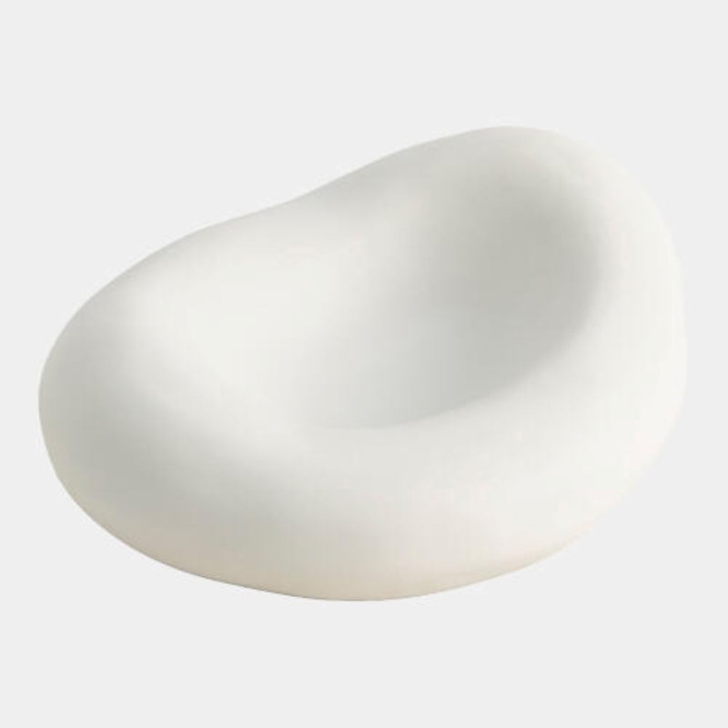 Bol décoratif ballon blanc mat H 4 po x l 10 po x P 12 po