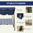 Outsunny 3-Seat Outdoor Patio Swing Chair With Removable Cushion, Steel Frame Stand And Adjustable Tilt Canopy For Patio, Garden, Poolside, Balcony, Backyard, Dark Blue
