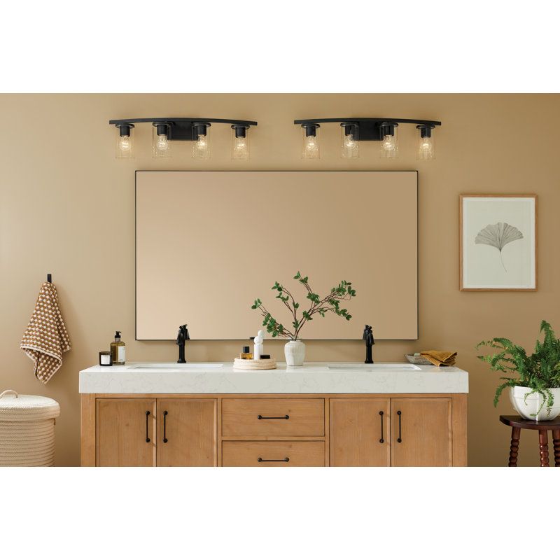 31.25" 4-Light Vanity Light, Satin Black