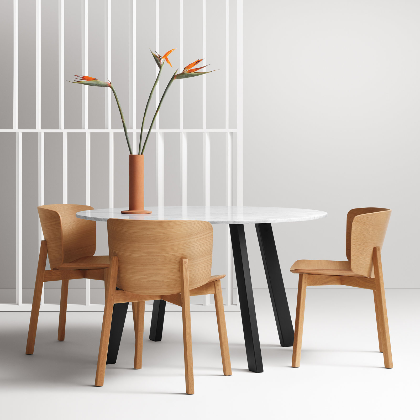 Buddy Oak Dining Chair, White Oak