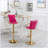 Swivel Upholstered Adjustable Height Counter Stool with Metal Frame-1217311171