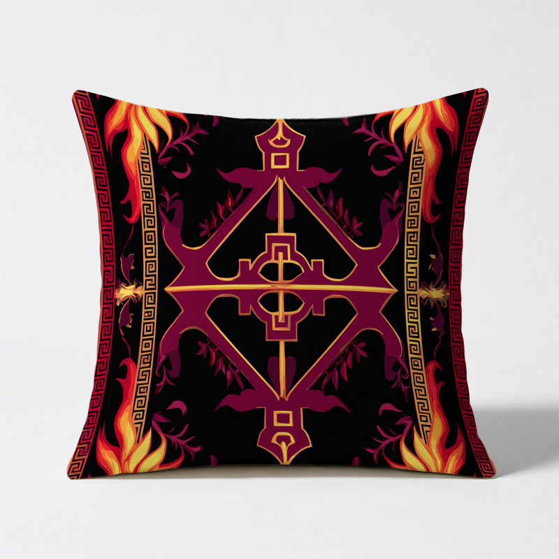 Ornamented Bloom Indoor And Outdoor Throw Pillow, Square 20"