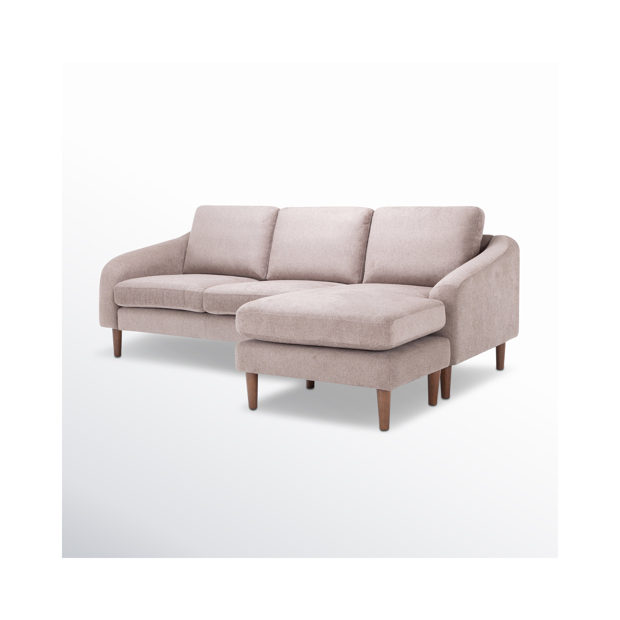 Lana Upholstered Reversible Chaise L-Sectional, Angel Mocca Performance Chenille