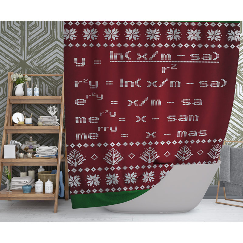 Dody Abstract Shower Curtain, 90" H x 70" W